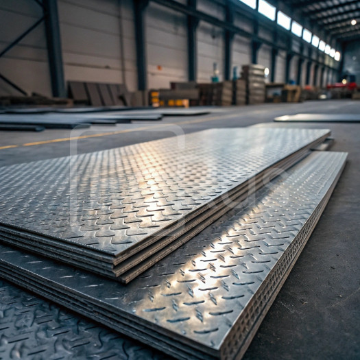 Лист алюминиевый рифленый дуэт 1,7х1500 мм АМг5 ТУ 1-801-20-2008