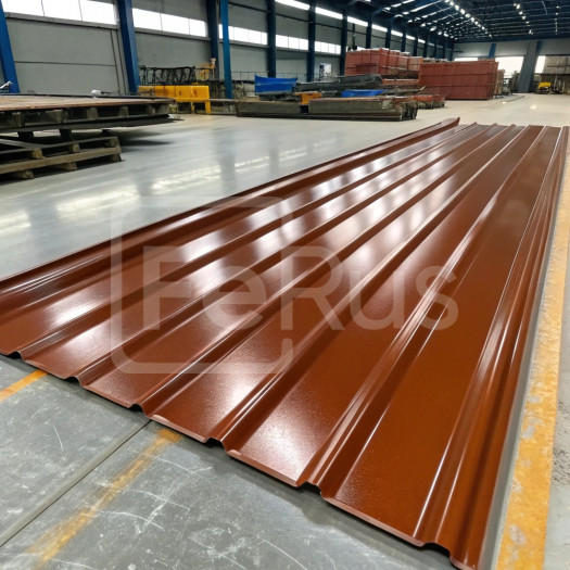 Профнастил С20 полиэстер (Zn100-180) 0,45х1100х1200 мм, RAL 8004