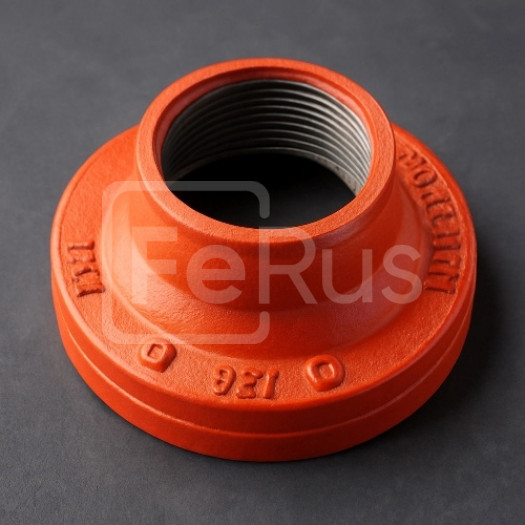 Переход концентрический под резьбу грувлок ковкий чугун ДУ 100x32 (ДН 114x42) 4x11/4